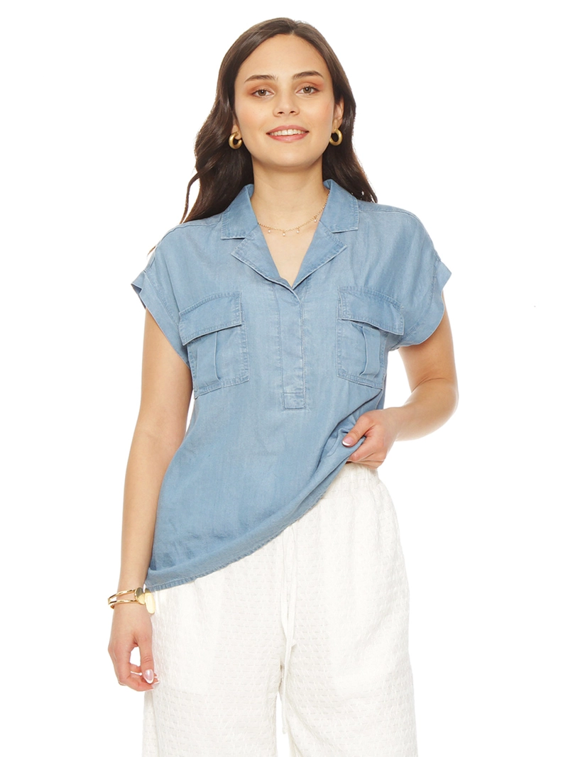 BLUSA MUJER WADO'S CUELLO CAMISERO - 3