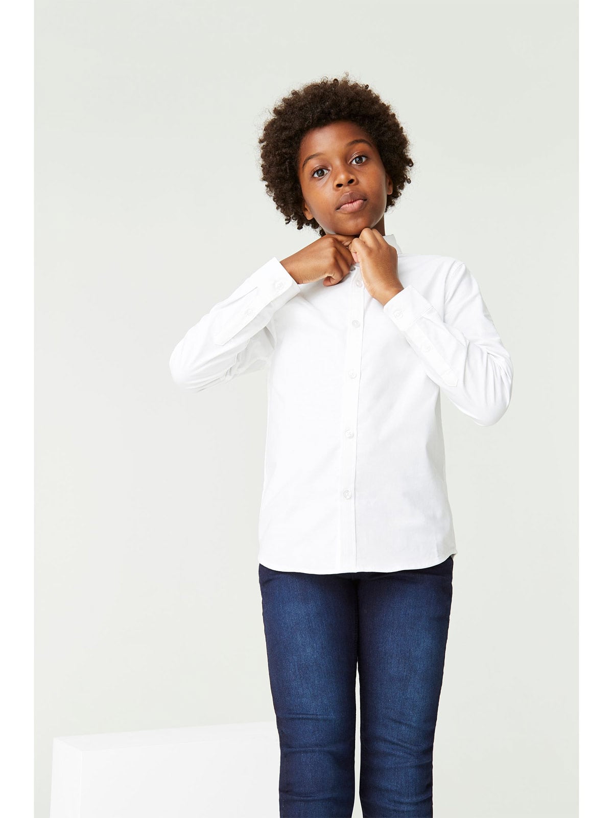 CAMISA MANGA LARGA NIÑO NEXT ALGODÓN - 1
