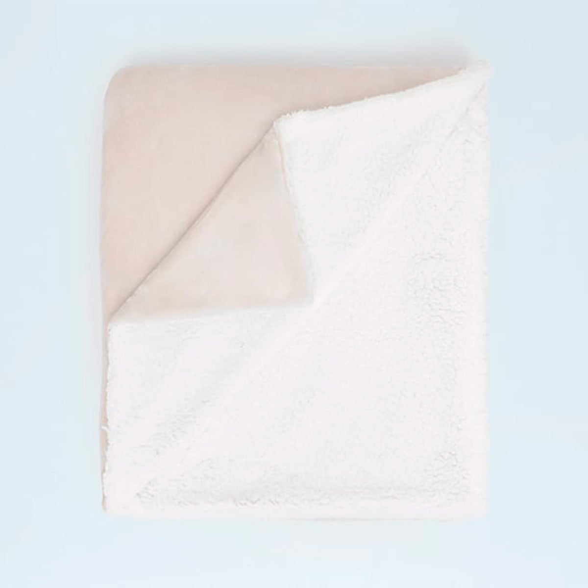 FRAZADA RIPLEY HOME FLANNEL CON SHERPA 1.5 PLAZAS IVORY - 2