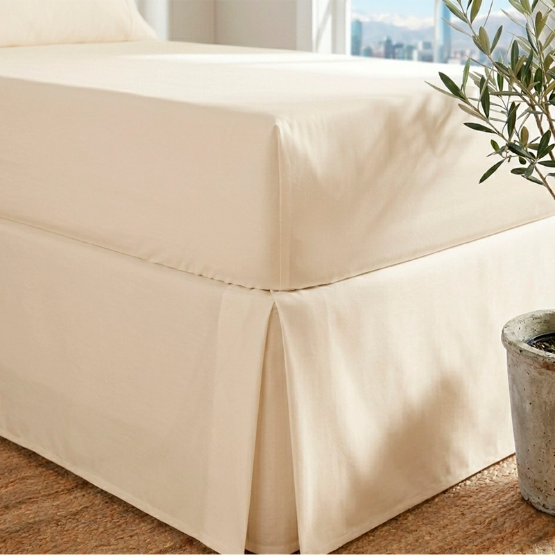 FALDÓN RIPLEY HOME KING 144 HILOS ALGODÓN BEIGE - 1