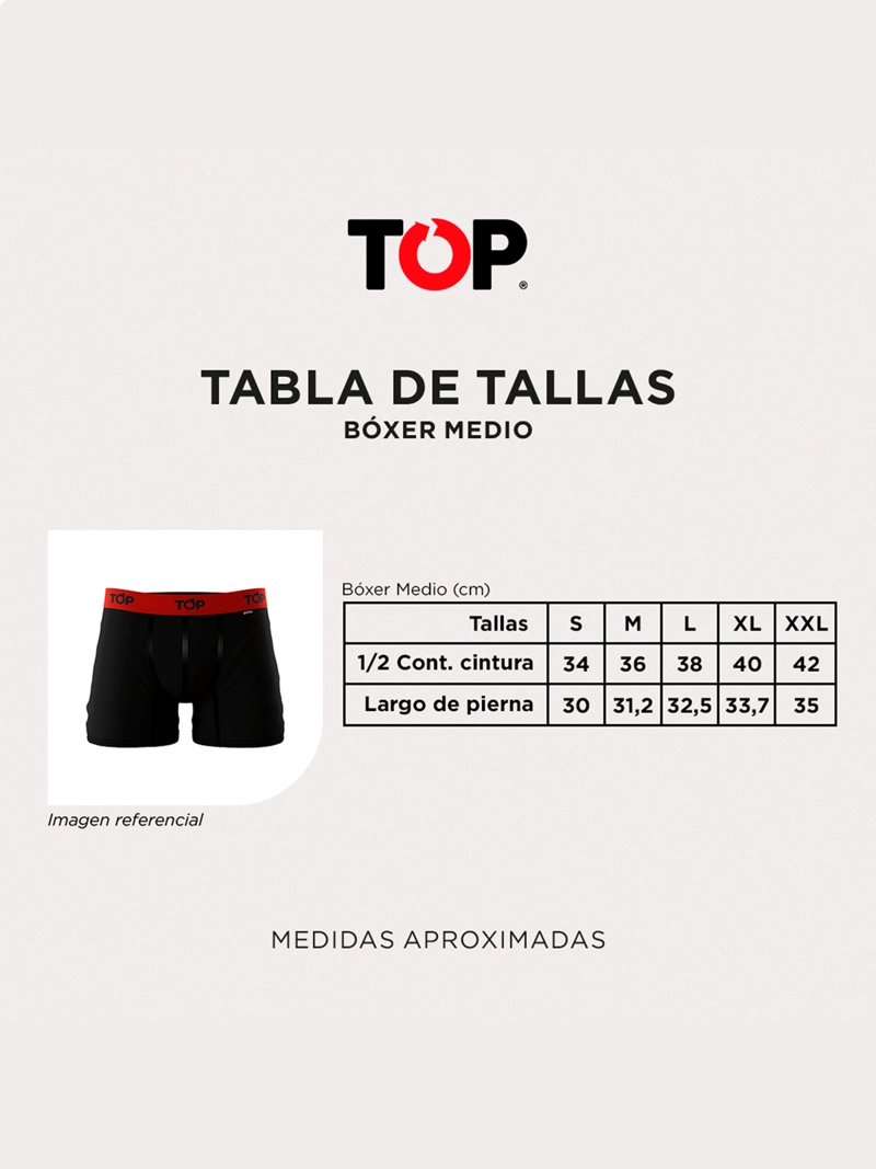 PACK X4 BÓXER HOMBRE TOP ALGODÓN  - 6