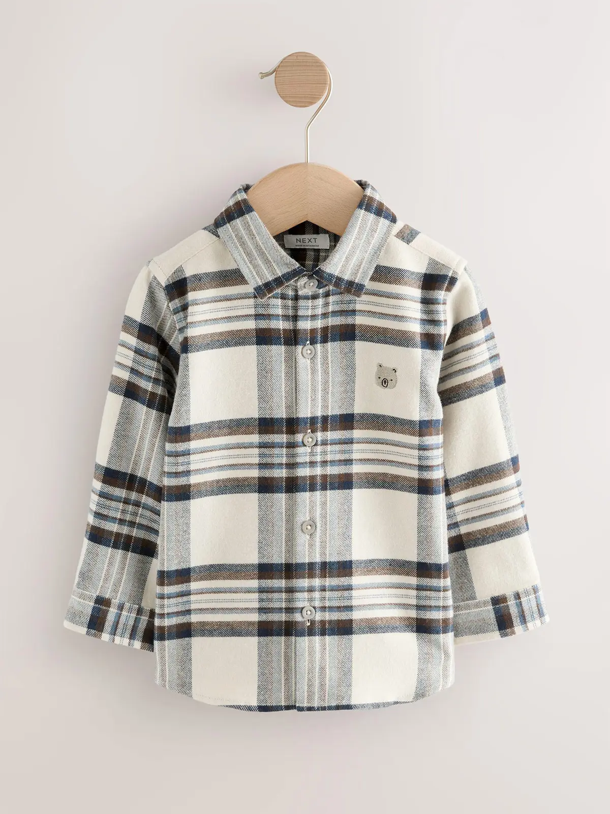CAMISA MANGA LARGA NIÑO NEXT ALGODÓN - 2