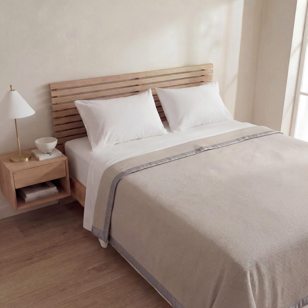 FRAZADA RIPLEY HOME LISA 1.5 PLAZAS GRIS - 1