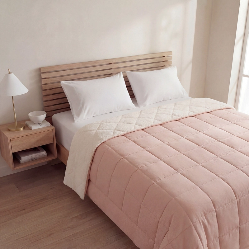 PLUMÓN RIPLEY HOME MICROCORDUROY SHERPA KING ROSA - 1