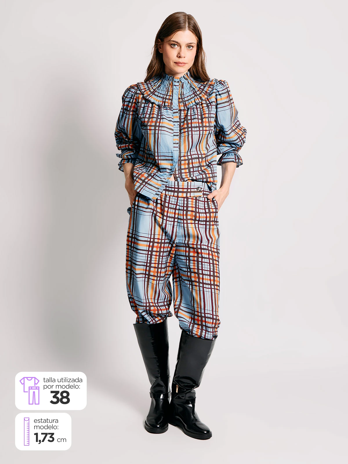 PANTALÓN MUJER MARQUIS RECTO CUADROS - 2