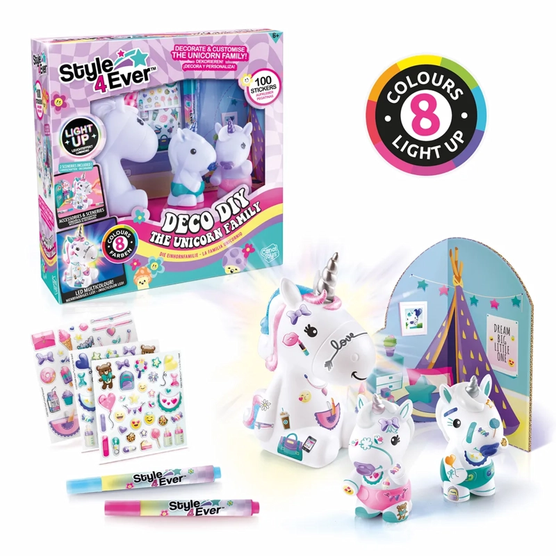 LAMPARA FAMILIA UNICORNIO DIY - 1