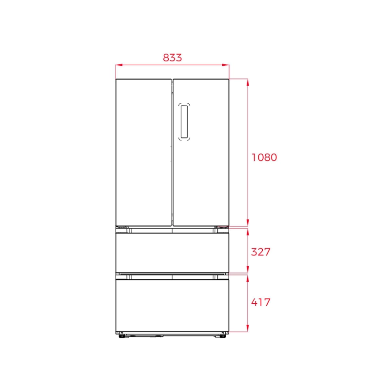 REFRIGERADOR FRENCH DOOR TEKA RFD 7725 GBK 516L NO FROST NEGRO - 9