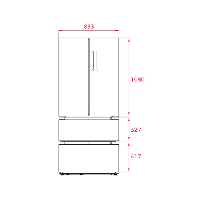 REFRIGERADOR FRENCH DOOR TEKA RFD 7725 SS 516L NO FROST ACERO - 9