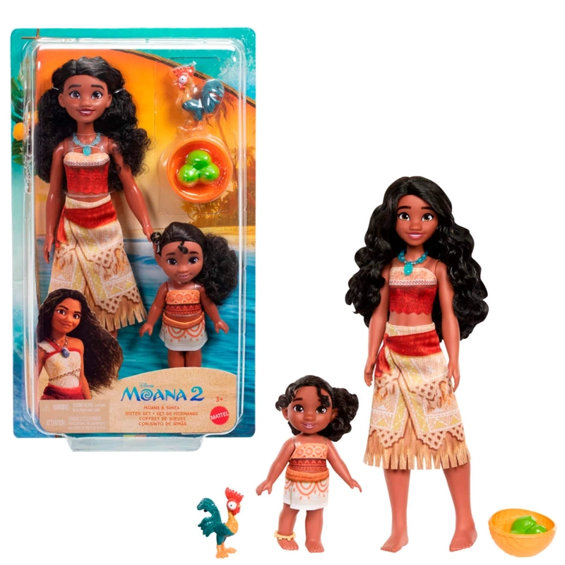 MOANA 2 MUÑECOS PAQUETE DE 2 MOANA Y SIMEA  - 1