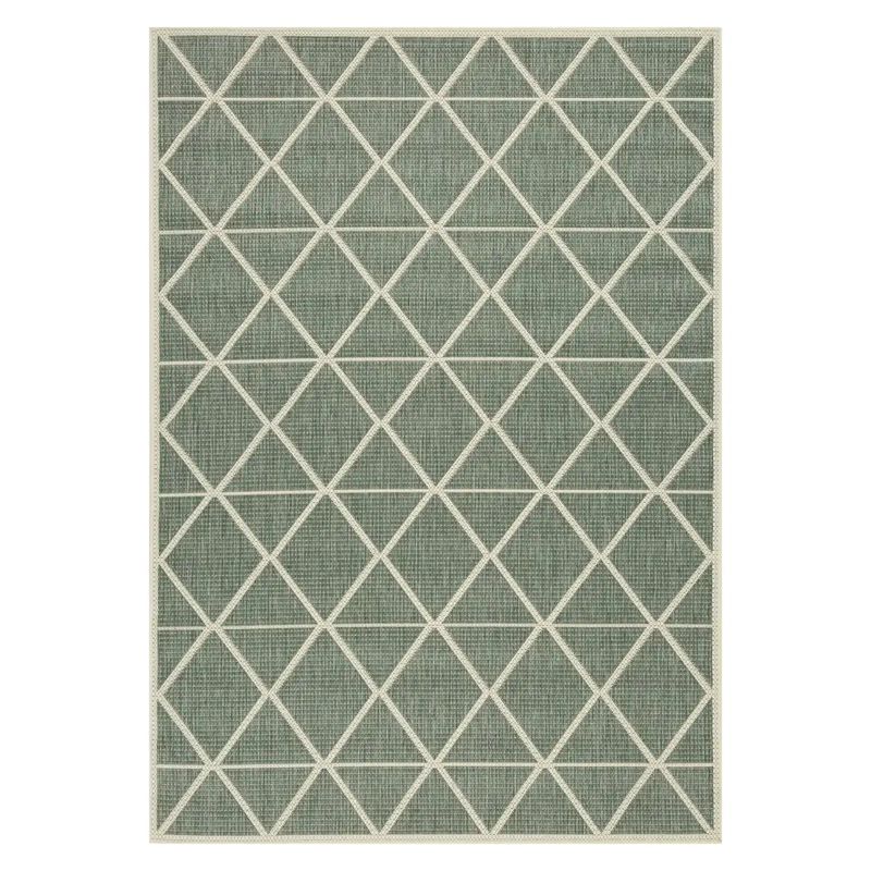 ALFOMBRA ELEMENTS & CO ROMBOS TURQUESA 200X290 - 1