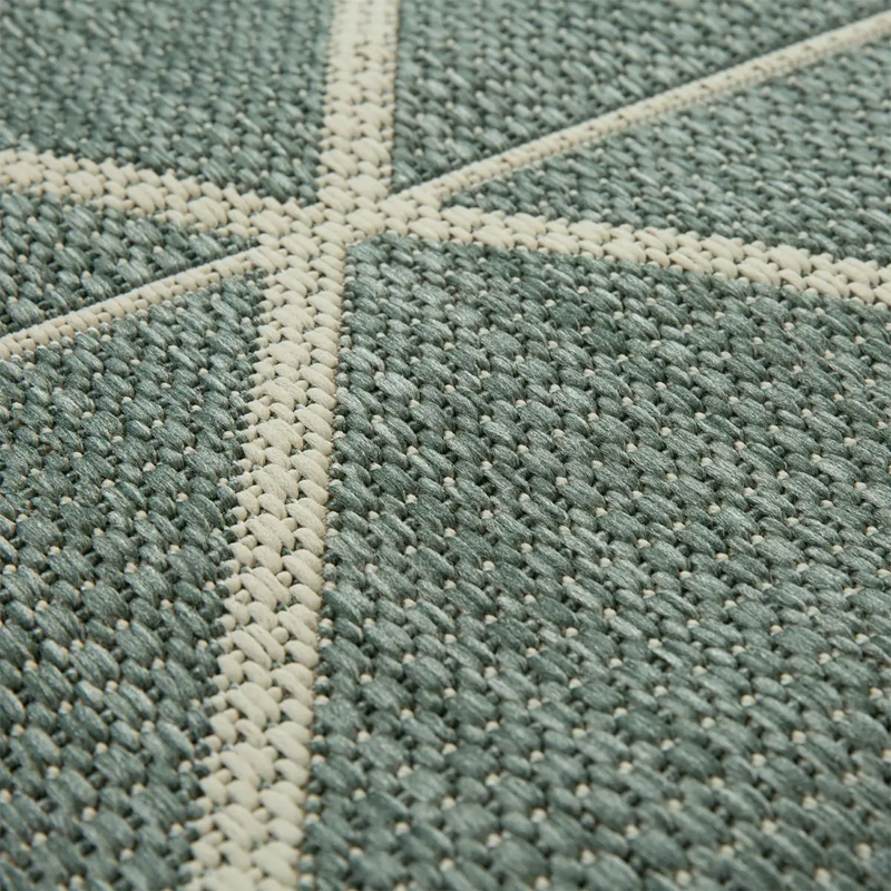 ALFOMBRA ELEMENTS & CO ROMBOS TURQUESA 200X290 - 2