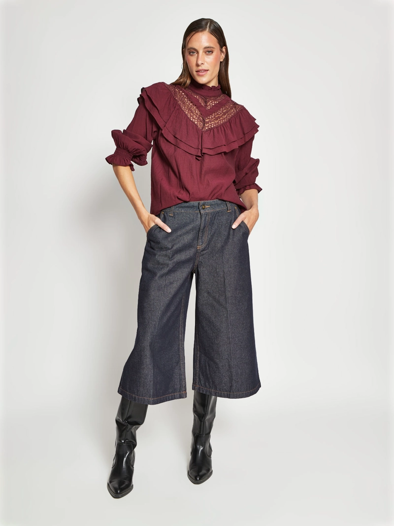BLUSA MUJER MARQUIS ESCOTE TRIANGULAR - 4