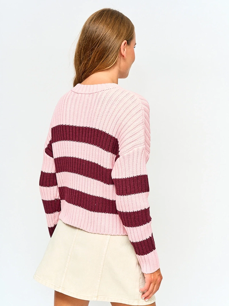 SWEATER MUJER INDEX ALGODÓN MANGA LARGA RAYADO - 2