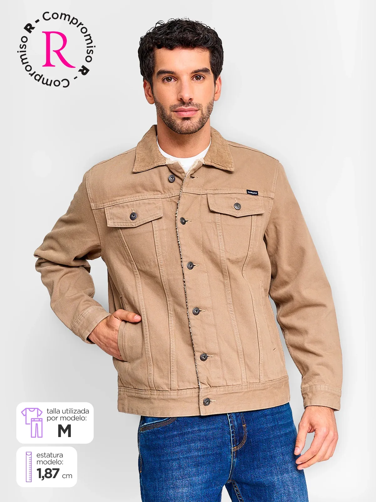 CHAQUETA HOMBRE BARBADOS ALGODÓN DENIM CHIPORRO - 1