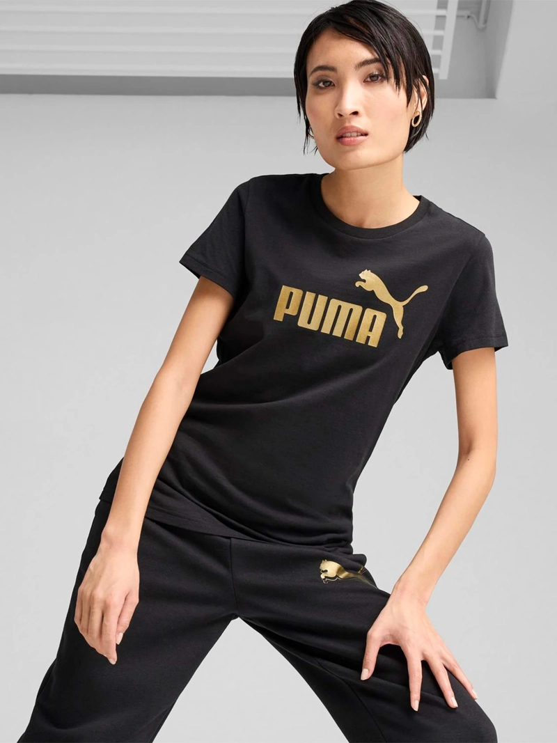 PUMA POLERA MANGA CORTA MUJER PUMA ESS METALLIC NO.1 LOGO