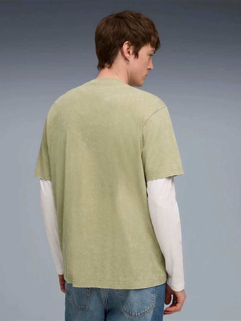 POLERA HOLGADA MANGA CORTA HOMBRE PUMA ESSENTIALS ELEVATED WASH - 2