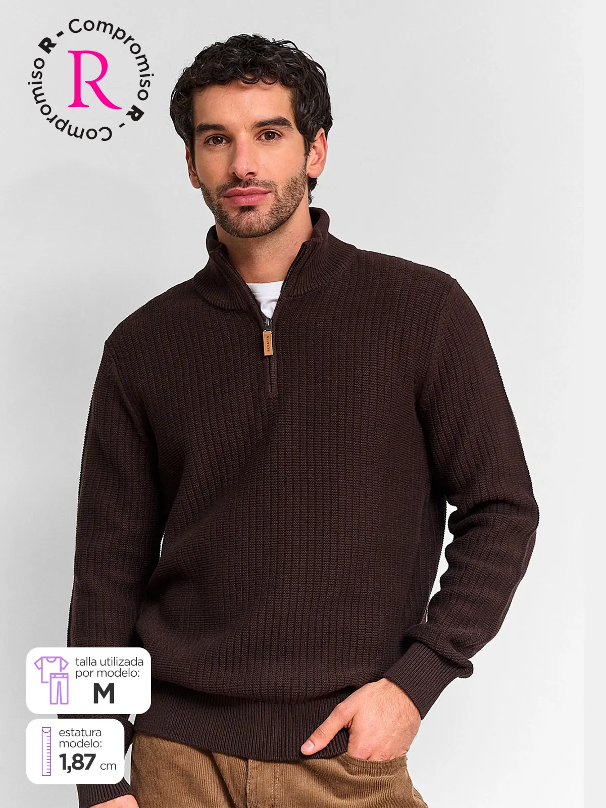 SWEATER HOMBRE REGATTA ALGODÓN HALF ZIPPER - 1