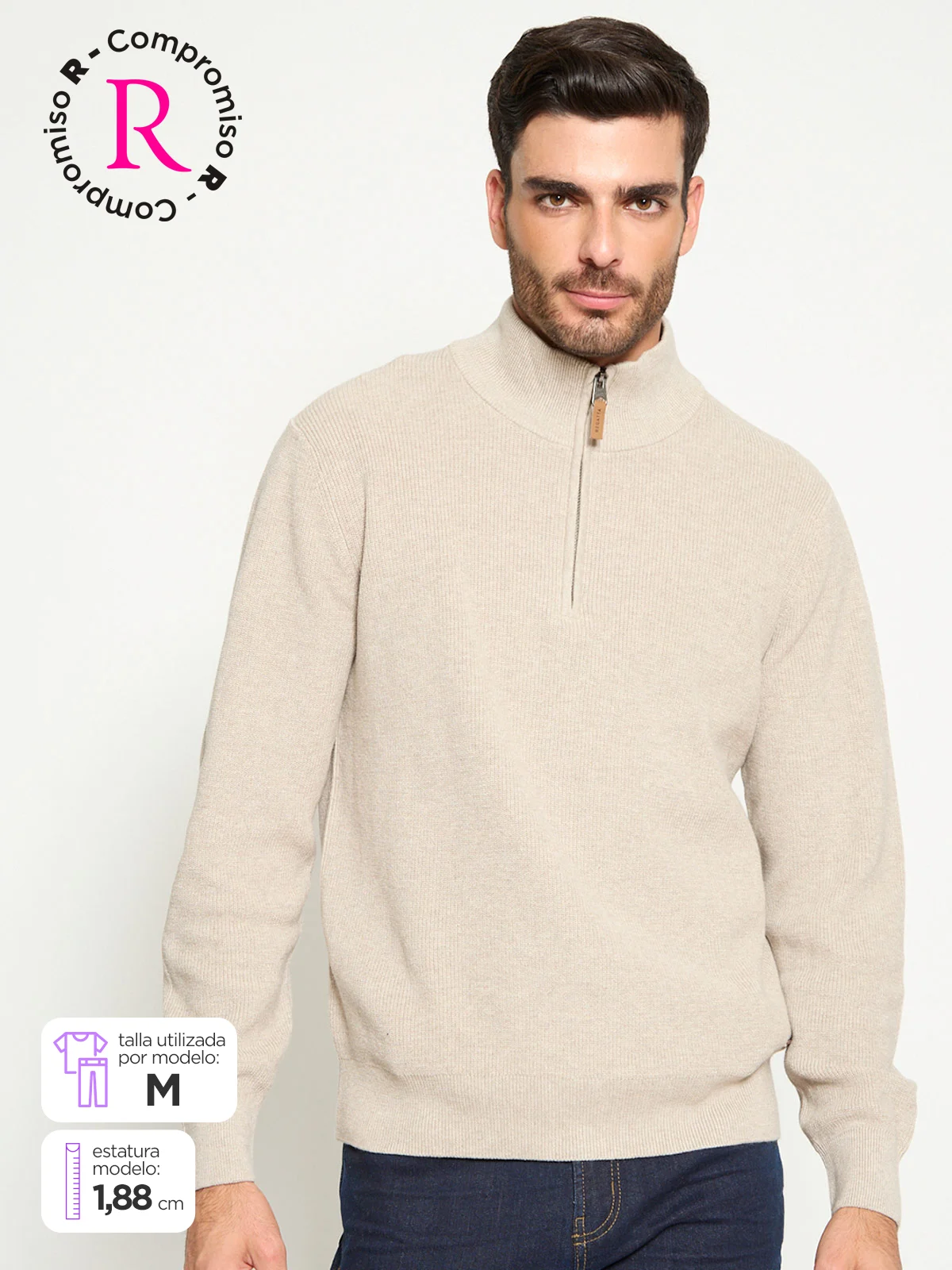 SWEATER HOMBRE REGATTA ALGODÓN HALF ZIPPER - 1