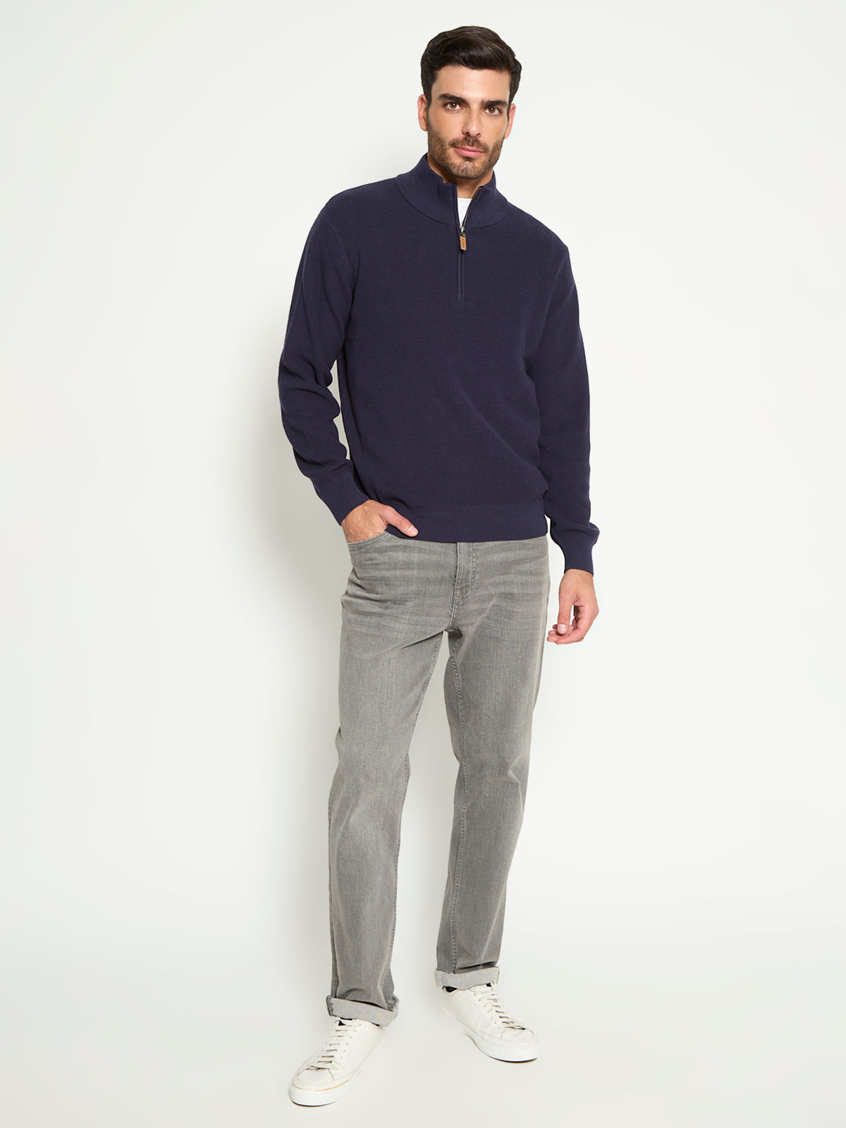 SWEATER HOMBRE REGATTA ALGODÓN HALF ZIPPER - 4