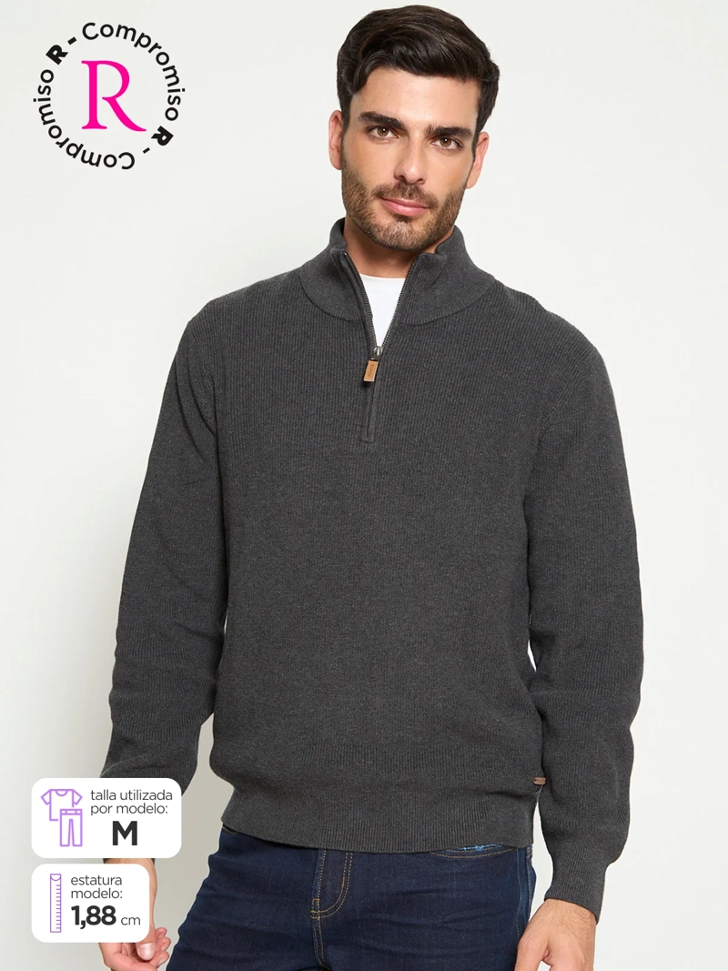 SWEATER HOMBRE REGATTA ALGODÓN HALF ZIPPER