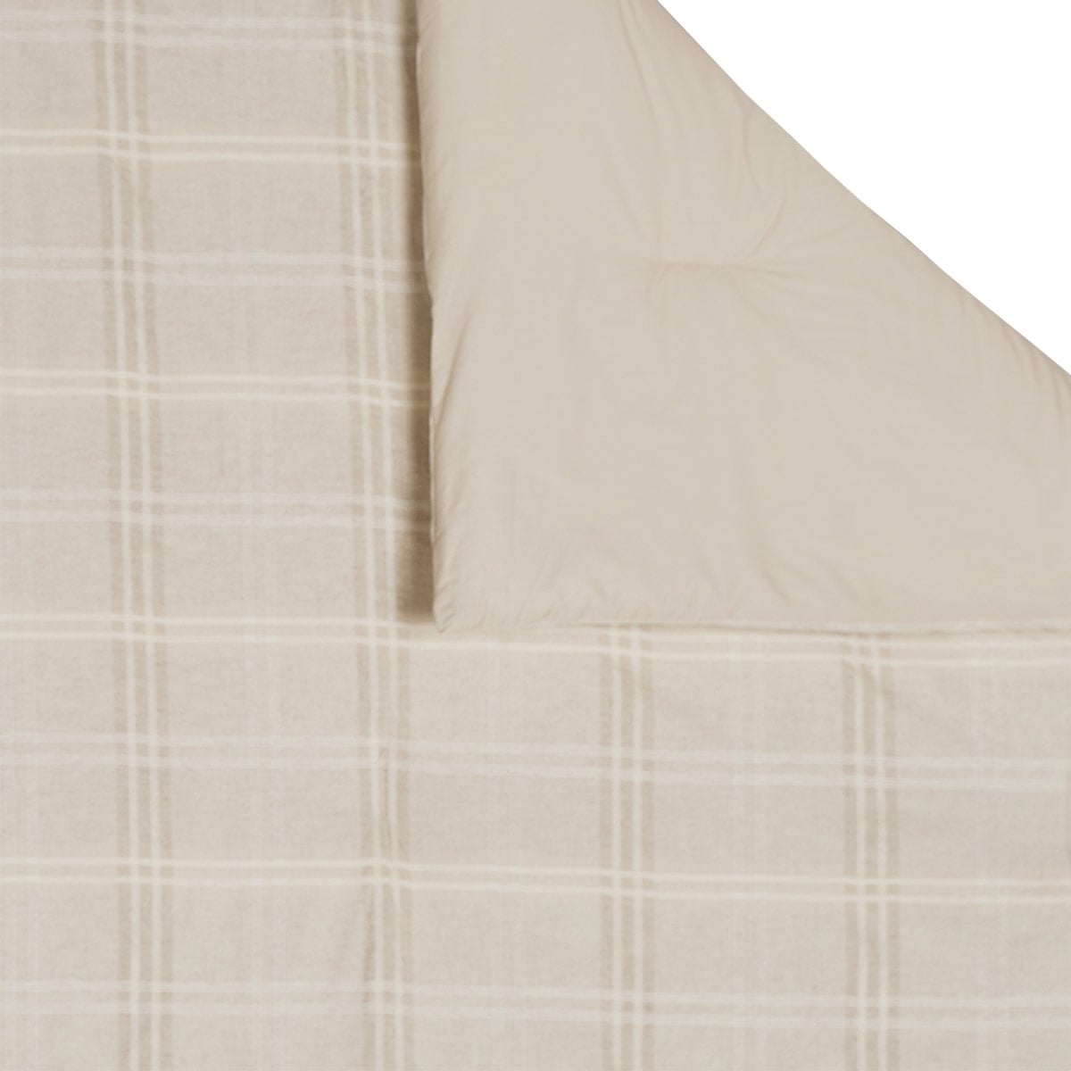 PLUMÓN MAISON LINETT CUADROS 2 PLAZAS BEIGE - 2
