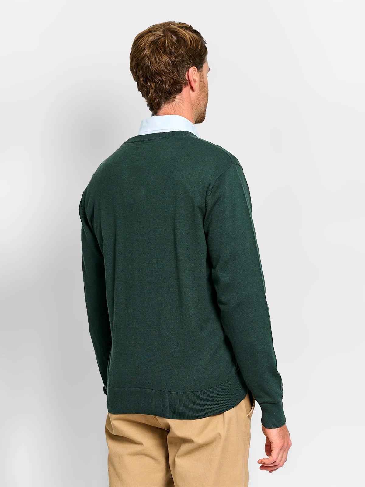 SWEATER HOMBRE KENNETH STEVENS ALGODÓN CUELLO EN V BÁSICO - 2