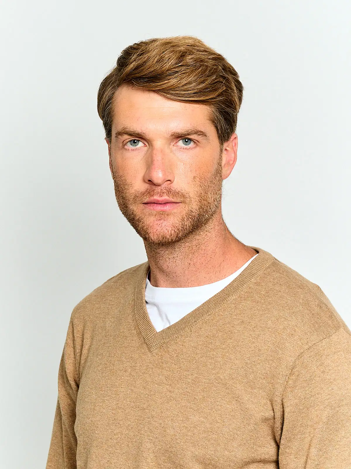 SWEATER HOMBRE KENNETH STEVENS ALGODÓN CUELLO EN V BÁSICO - 3