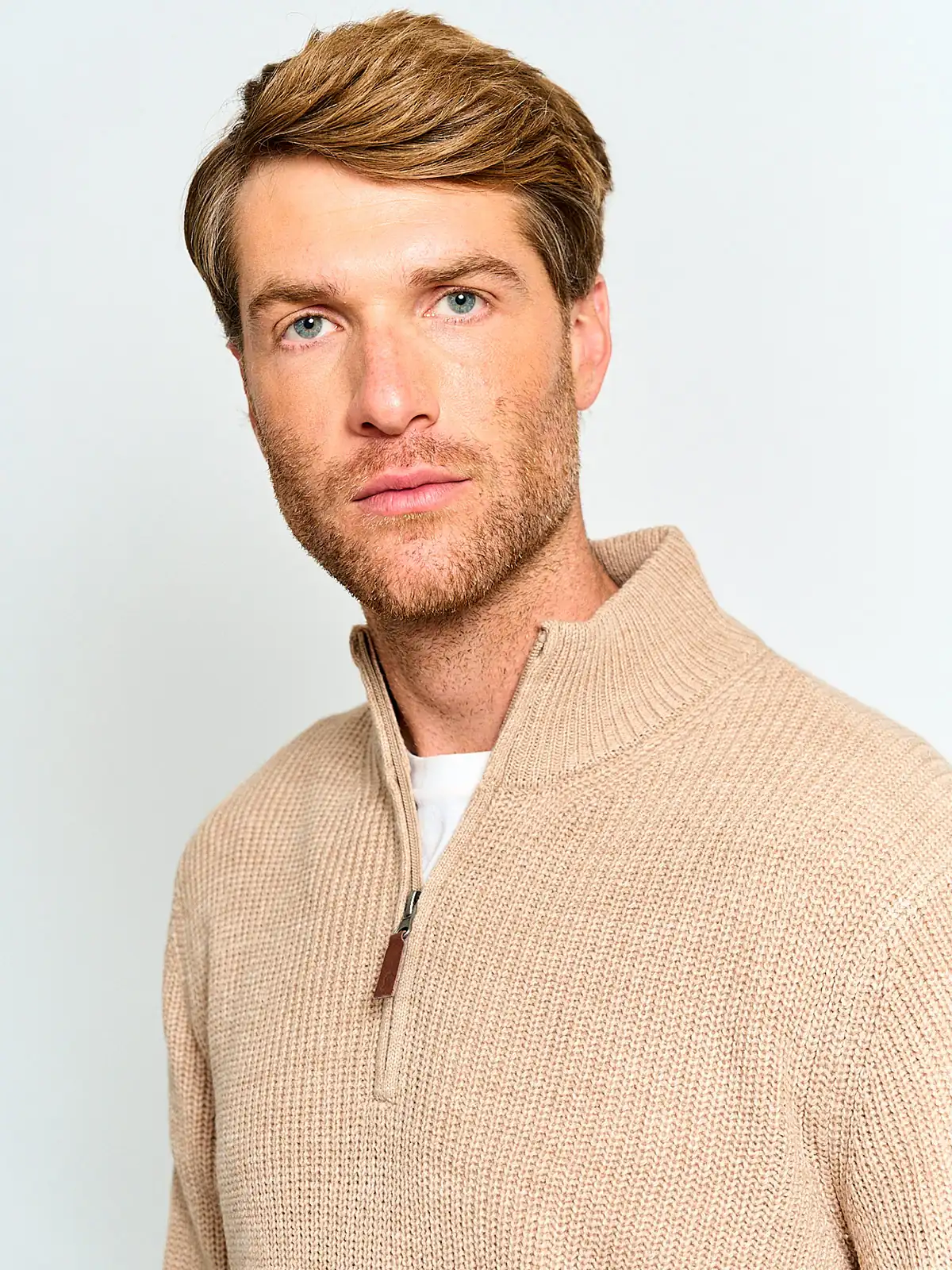 SWEATER HOMBRE KENNETH STEVENS HALF ZIPPER - 3