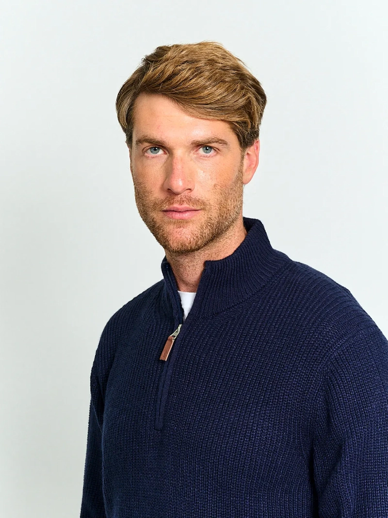 SWEATER HOMBRE KENNETH STEVENS HALF ZIPPER - 3