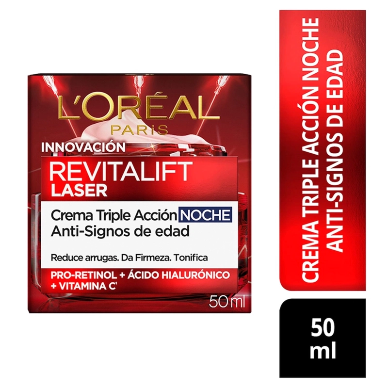 CREMA DE NOCHE LOREAL REVITALIFT LÁSER 50 ML - 4