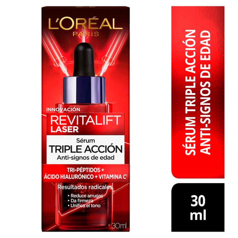 SÉRUM TRIPLE ACCIÓN L'OREAL PARIS REVITALIFT LÁSER SÉRUM 30 ML  - 2