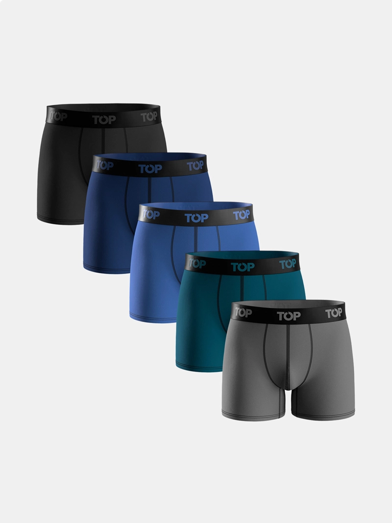 PACK X5 BOXER ALGODÓN HOMBRE TOP MULTICOLOR - 1