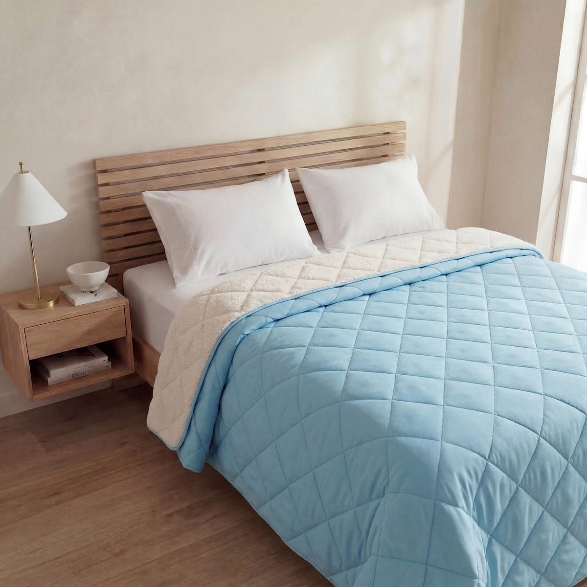 PLUMÓN RIPLEY HOME PROMO SHERPA 1.5 PLAZAS BICOLOR AQUA - 1