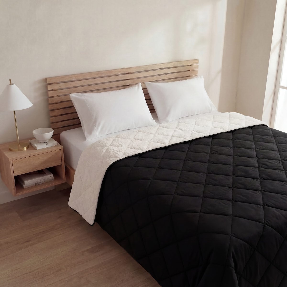 PLUMÓN RIPLEY HOME PROMO SHERPA 1.5 PLAZAS BICOLOR NEGRO - 1