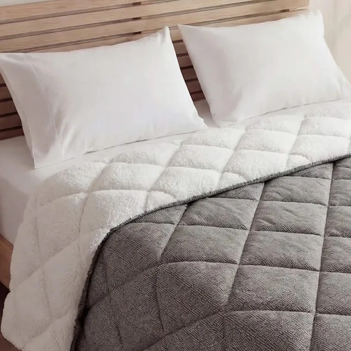 PLUMÓN RIPLEY HOME PROMO SHERPA 1.5 PLAZAS GEO GRIS - 2