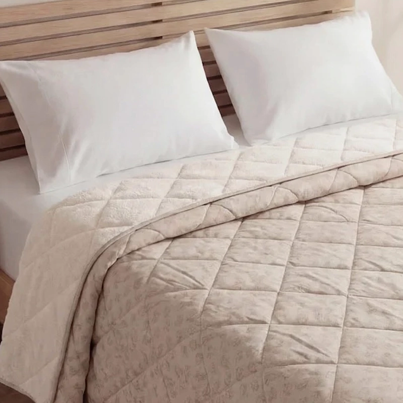 PLUMÓN RIPLEY HOME PROMO SHERPA 2 PLAZAS FLOR BEIGE - 3