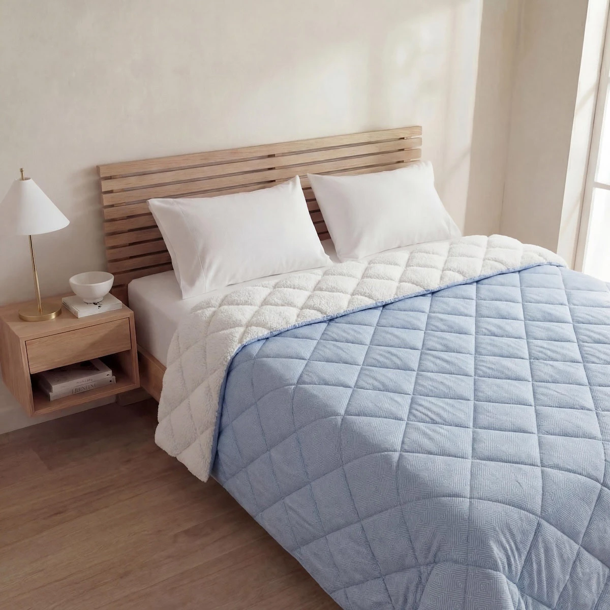 PLUMÓN RIPLEY HOME PROMO SHERPA 2 PLAZAS GEO AZUL - 1