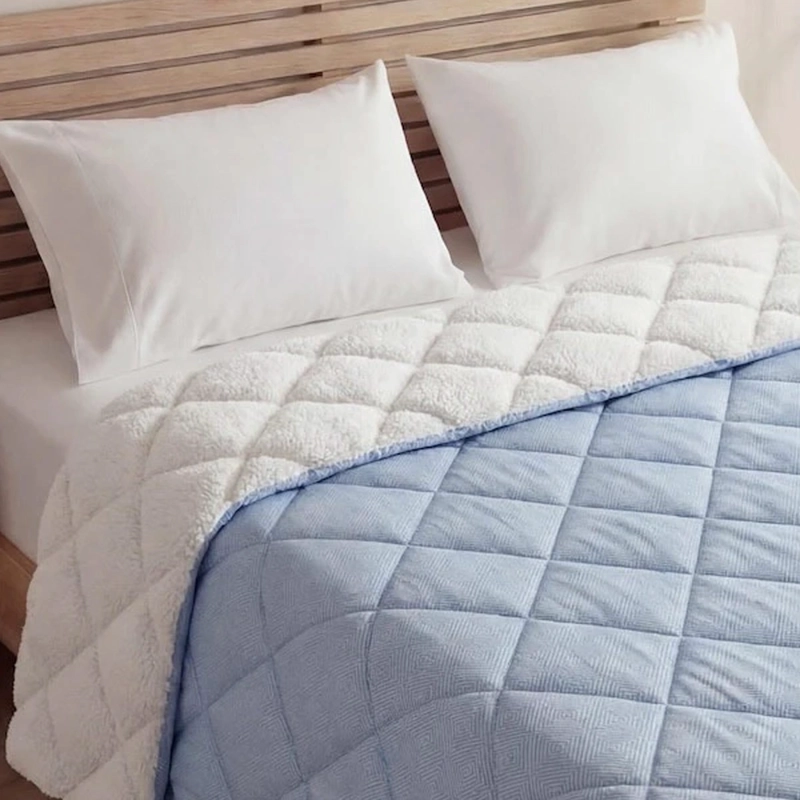 PLUMÓN RIPLEY HOME PROMO SHERPA 2 PLAZAS GEO AZUL - 3