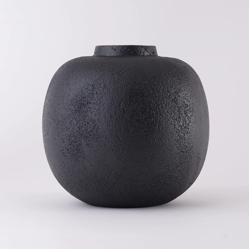 JARRÓN DECORATIVO RIPLEY HOME CIRCULAR NEUTROS NEGRO - 1