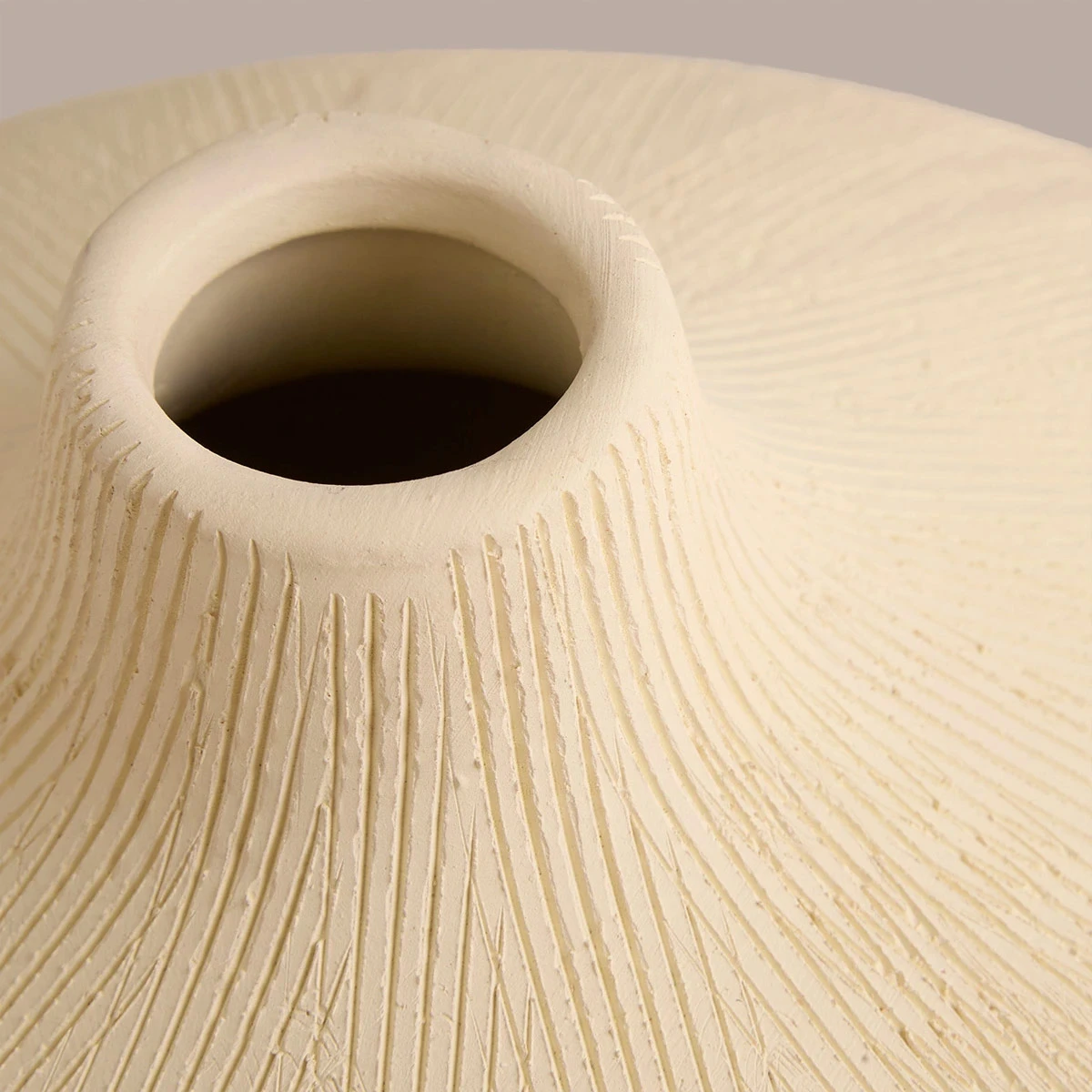 JARRÓN DECORATIVO MAISON LINETT S TEXTURA BLANCO - 3