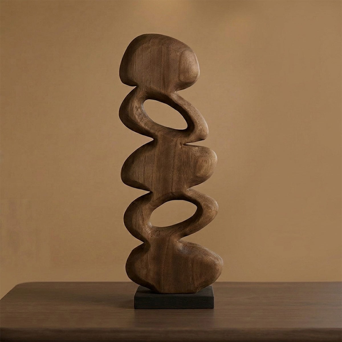 ADORNO DECORATIVO RIPLEY HOME MADERA MOK CAFÉ - 1