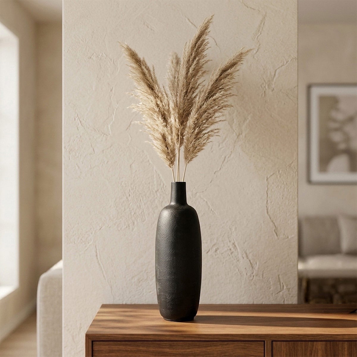JARRÓN DECORATIVO MAISON LINETT XL NEGRO - 1