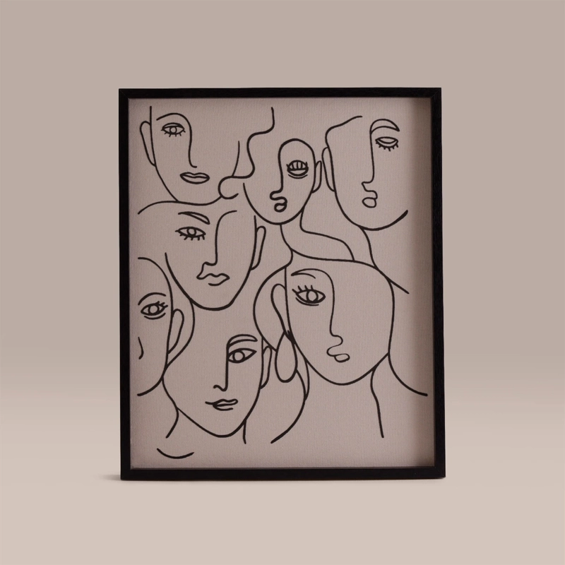 CUADRO RIPLEY HOME CARAS 60X50 CM - 1