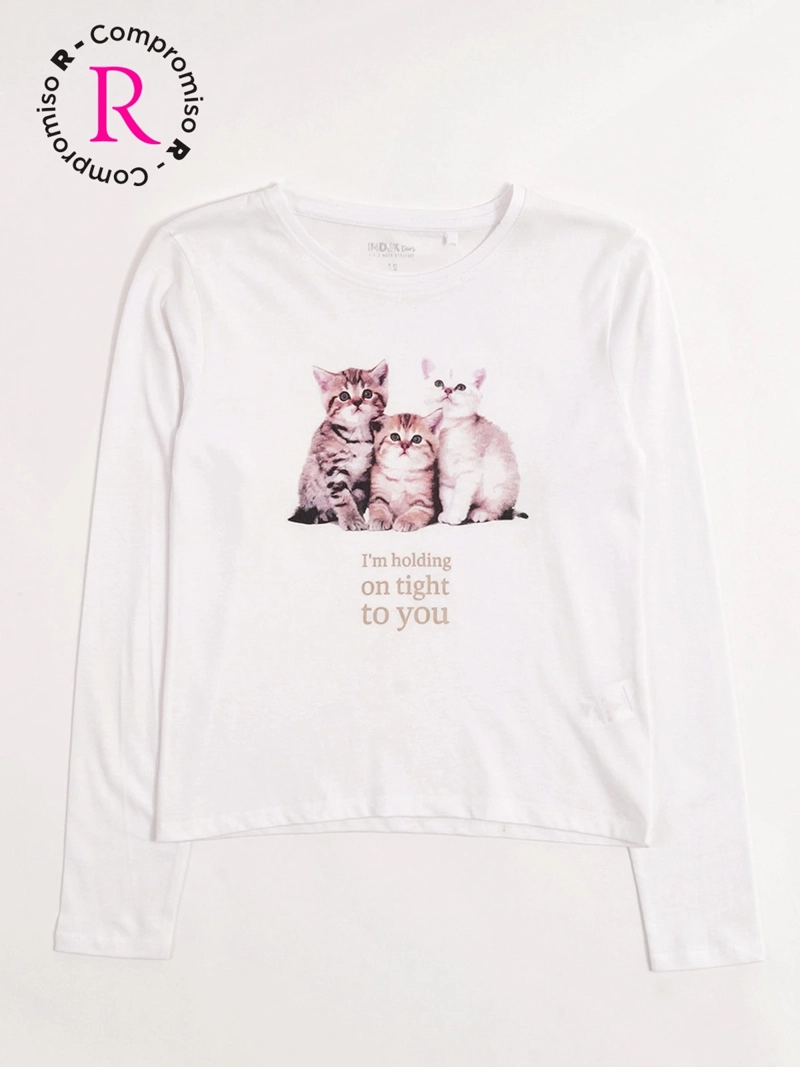 POLERA NIÑA INDEX TEEN ALGODÓN MANGA LARGA PRINT - 1