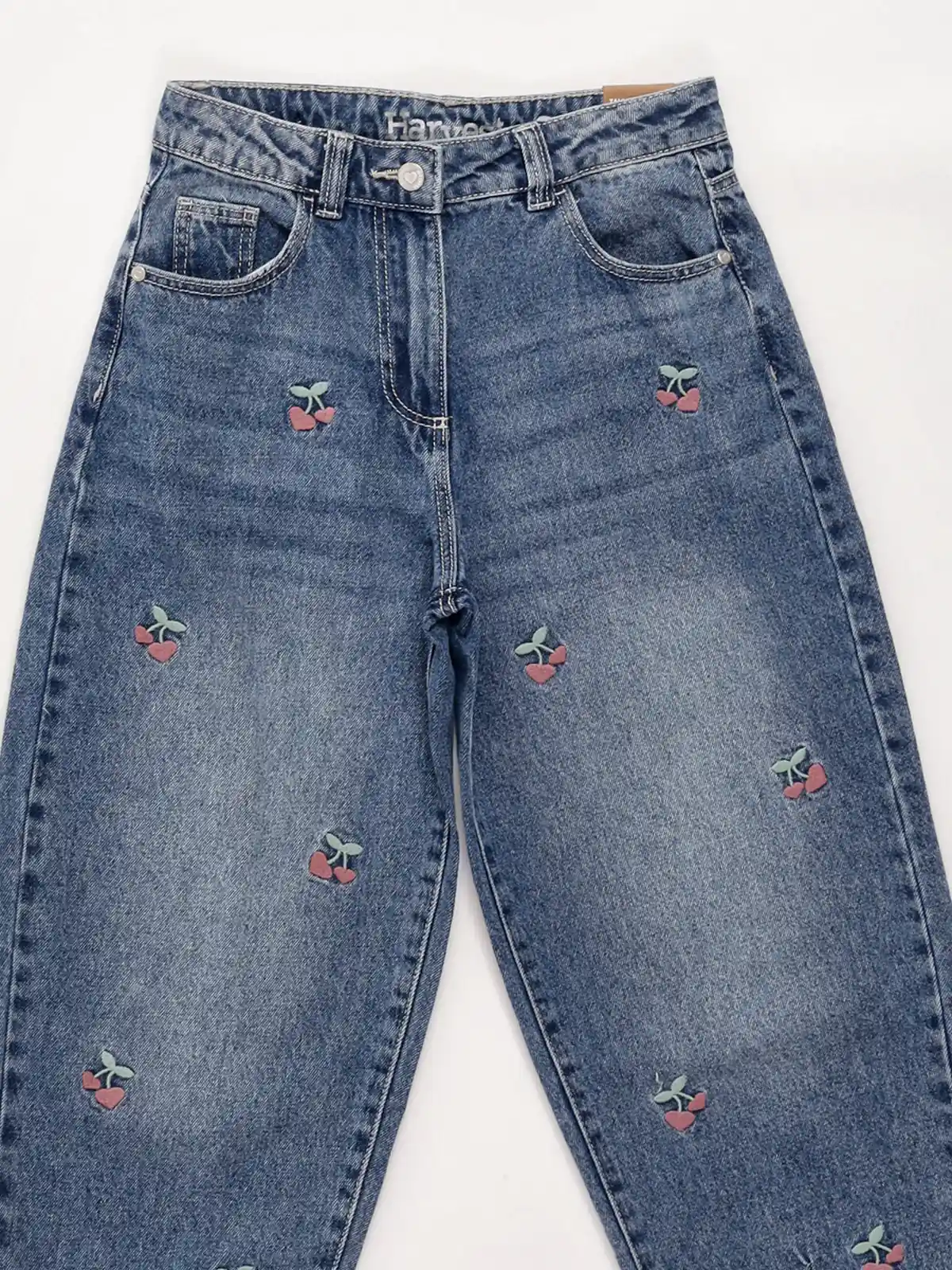 JEANS NIÑA HARVEST FIT BARREL BORDADO - 3