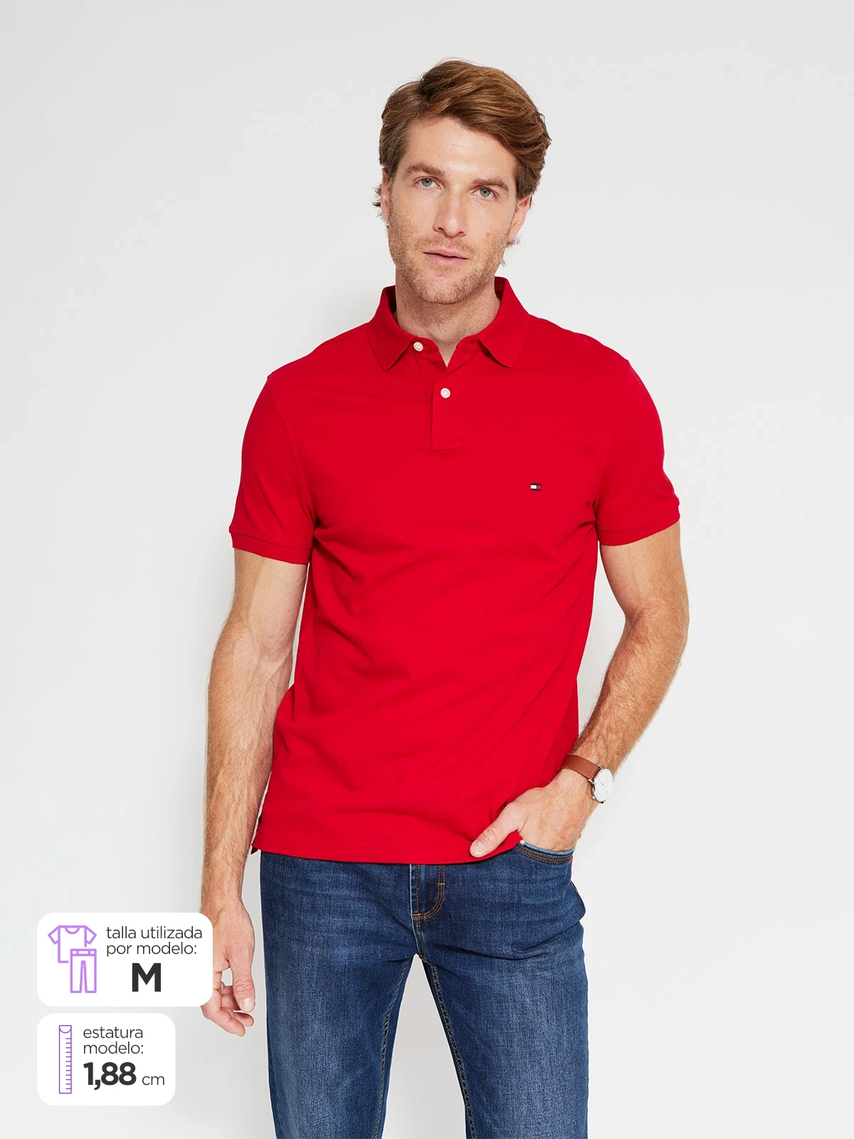 POLERA HOMBRE TOMMY HILFIGER ALGODÓN MANGA CORTA - 1