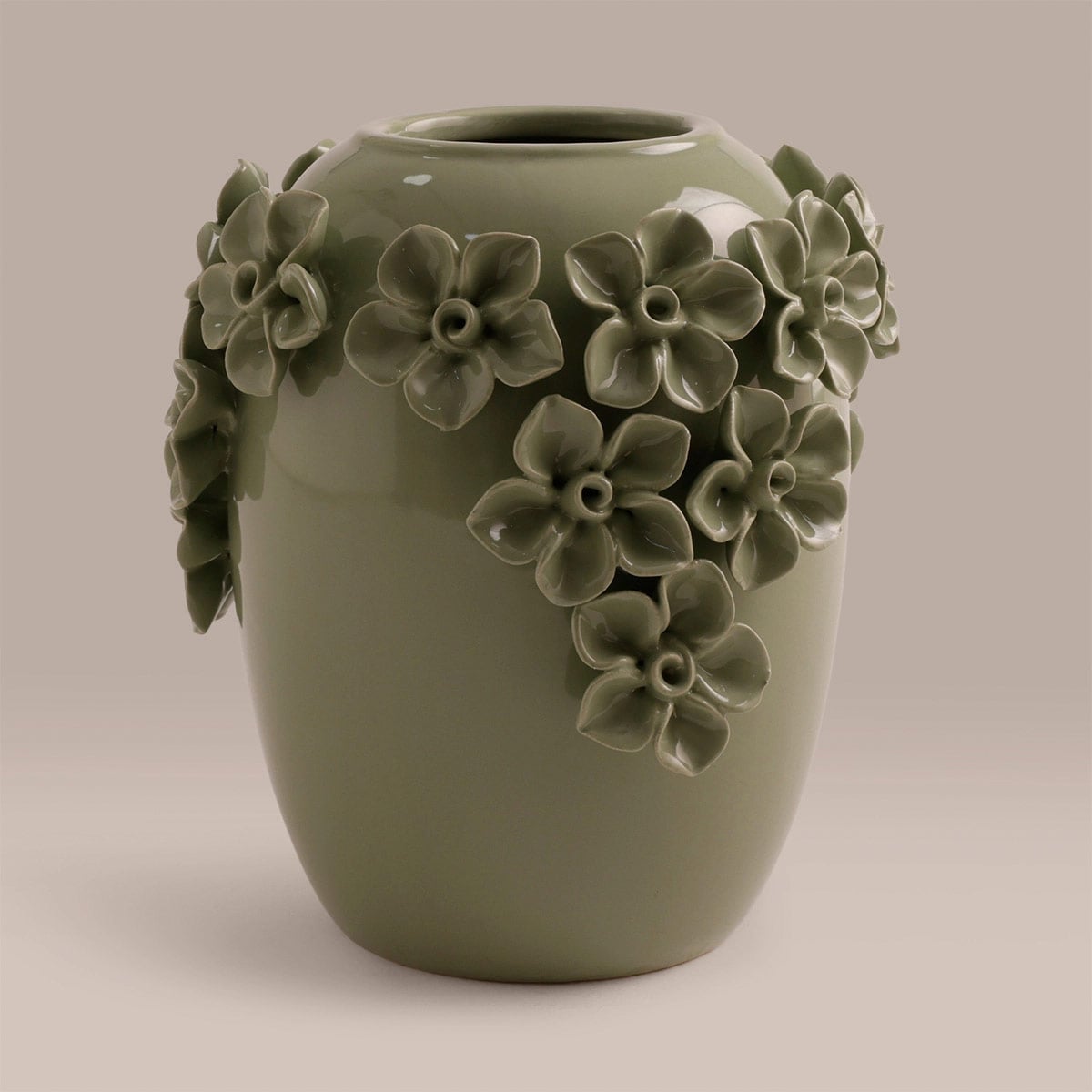 FLORERO RIPLEY HOME FLORES RELIEVE VERDE - 2