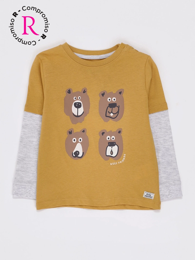 POLERA MANGA LARGA NIÑO BABY HARVEST DOBLE