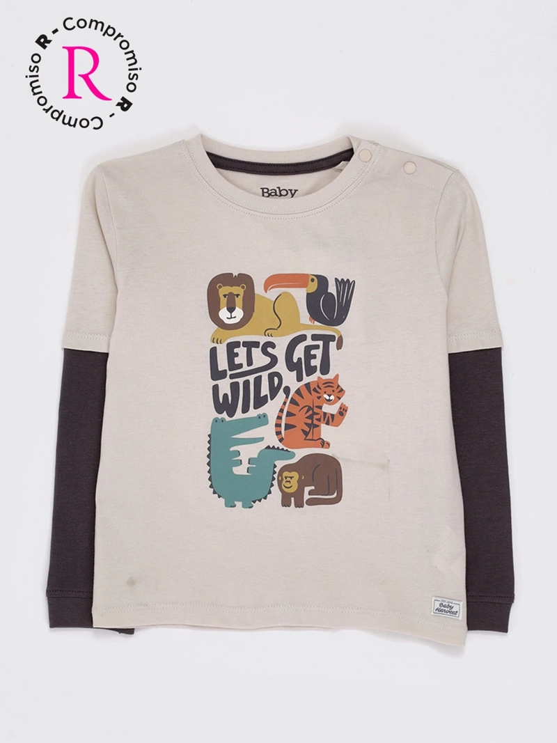POLERA MANGA LARGA NIÑO BABY HARVEST DOBLE - 1