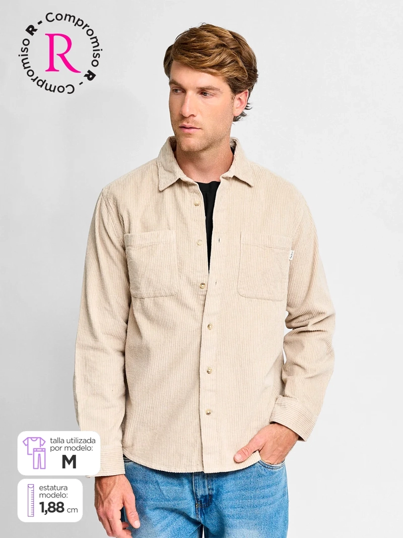 SOBRECAMISA HOMBRE PEPE JEANS ALGODÓN MANGA LARGA COTELÉ - 1